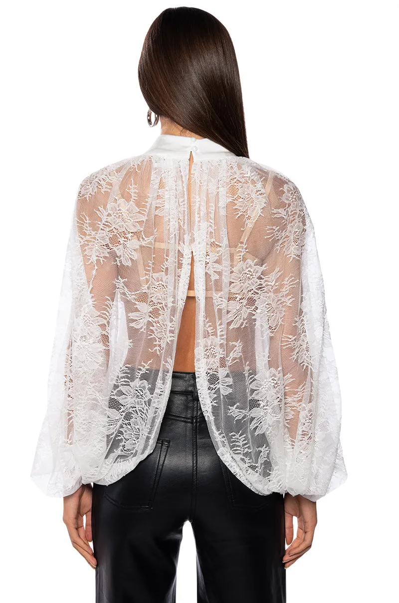 CHEYENNE EXPOSED BACK FLORAL BLOUSE sold by AKIRA product image thumbnail 5