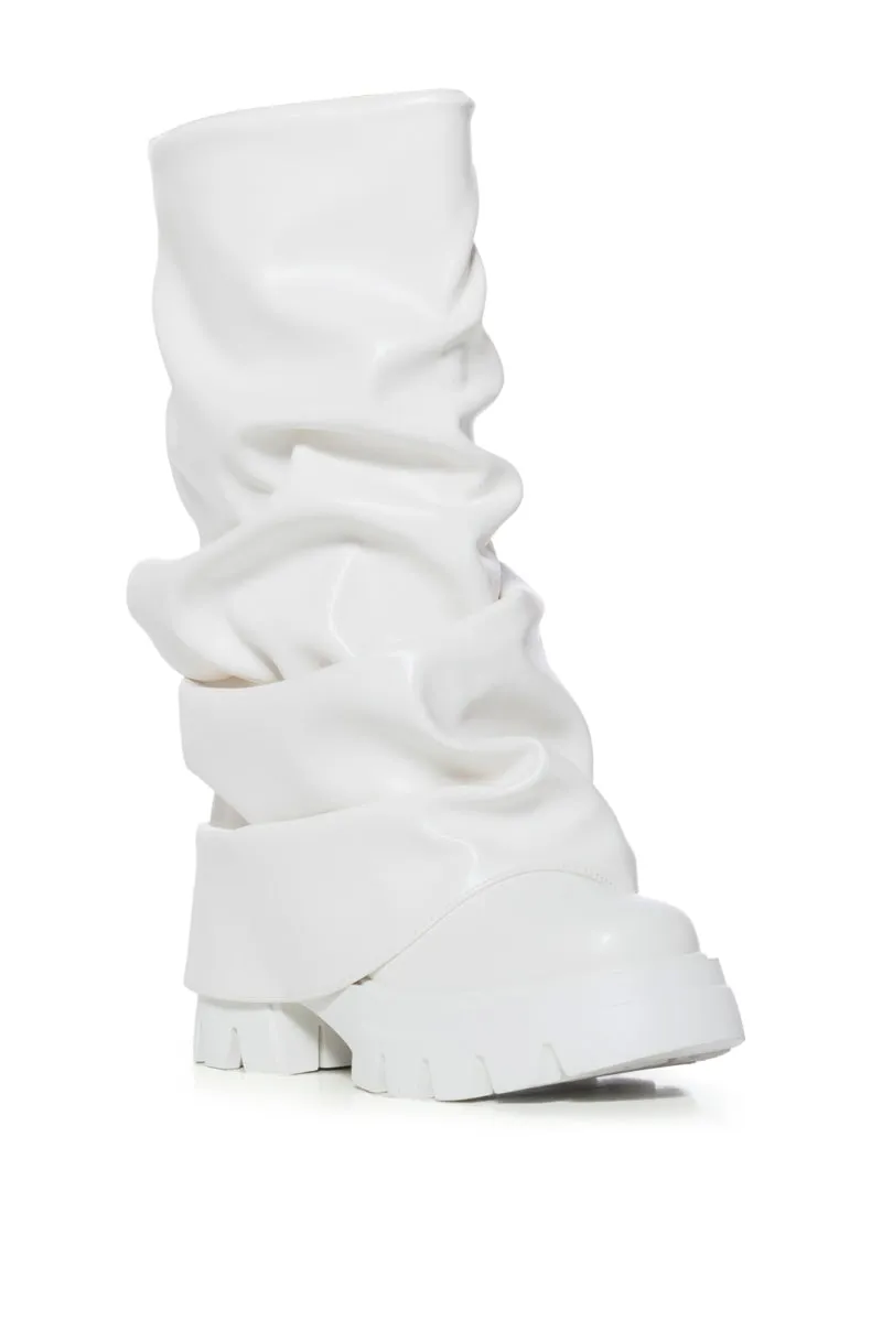 AZALEA WANG MATE MID CALF BOOT IN WHITE sold by AKIRA product image thumbnail 3