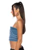 BREAKING CHAINS TWO TONED PU DENIM TOP sold by AKIRA