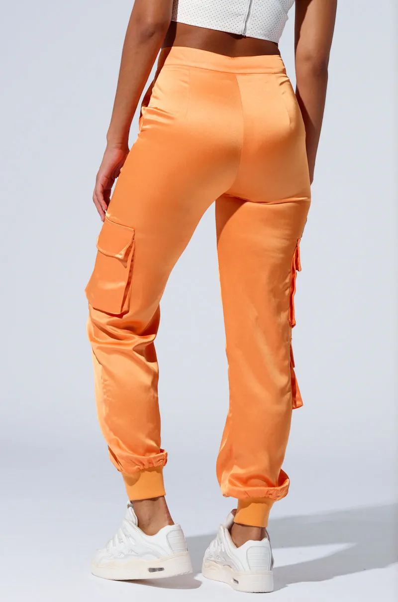FOR THE THRILL OF IT SATIN JOGGER sold by AKIRA product image thumbnail 4