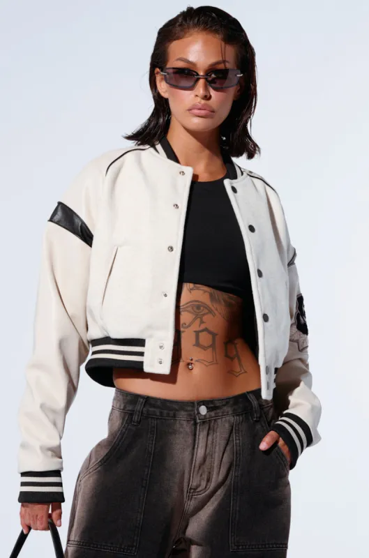 EVERY ROSE EMBROIDERED BOMBER sold by AKIRA