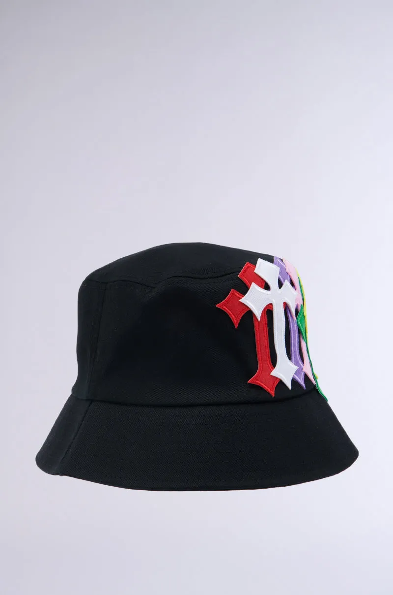 CROSSED PATCH BUCKET HAT sold by AKIRA product image thumbnail 3