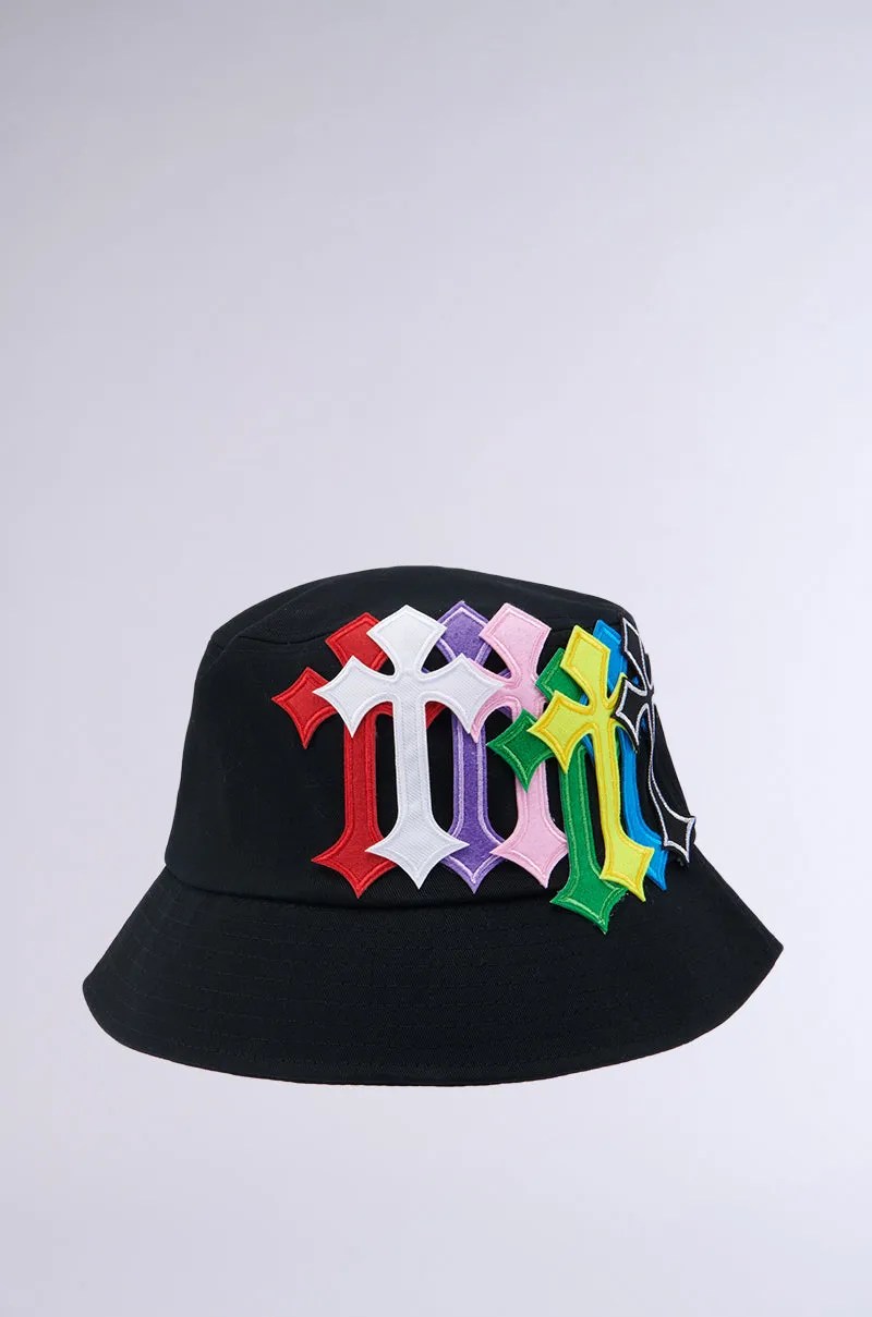 CROSSED PATCH BUCKET HAT sold by AKIRA product image thumbnail 2