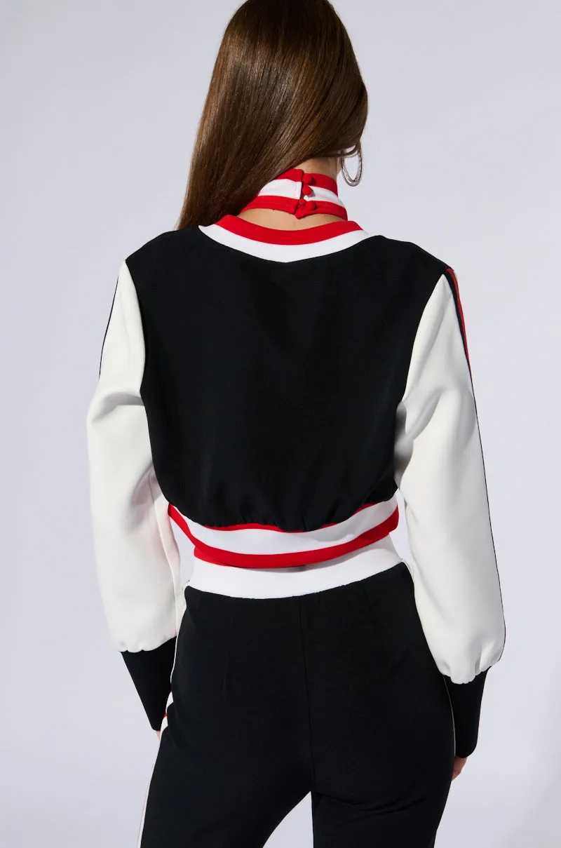 RAYE CROPPED BOMBER sold by AKIRA product image thumbnail 4