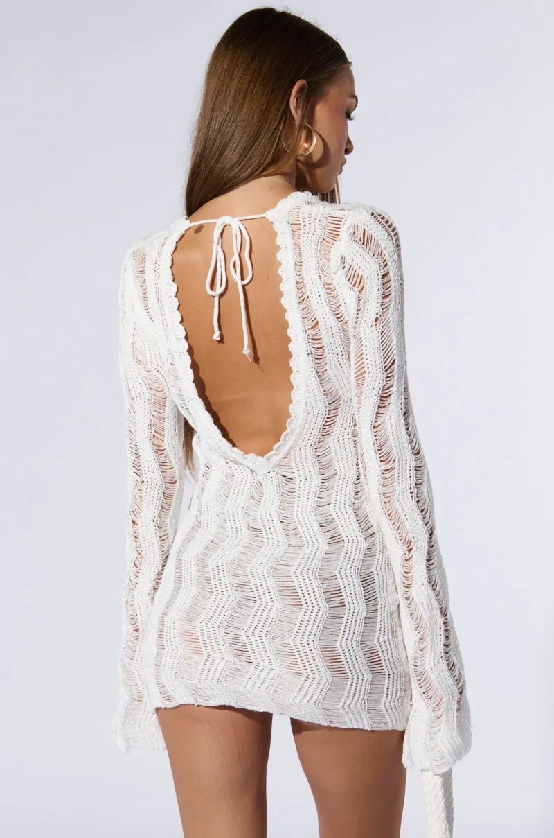 CAN'T COVER ME UP CROCHET MINI DRESS sold by AKIRA product image thumbnail 4