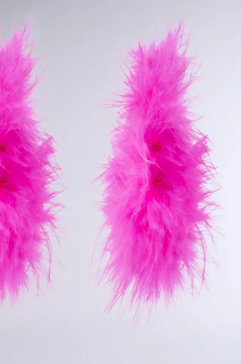 FEATHER FURY HOOP IN PINK sold by AKIRA product image thumbnail 4