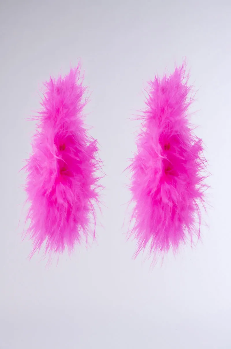FEATHER FURY HOOP IN PINK sold by AKIRA product image thumbnail 3