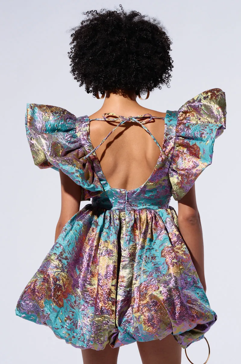 MAIN CHARACTER ENERGY BROCADE MINI DRESS sold by AKIRA product image thumbnail 3