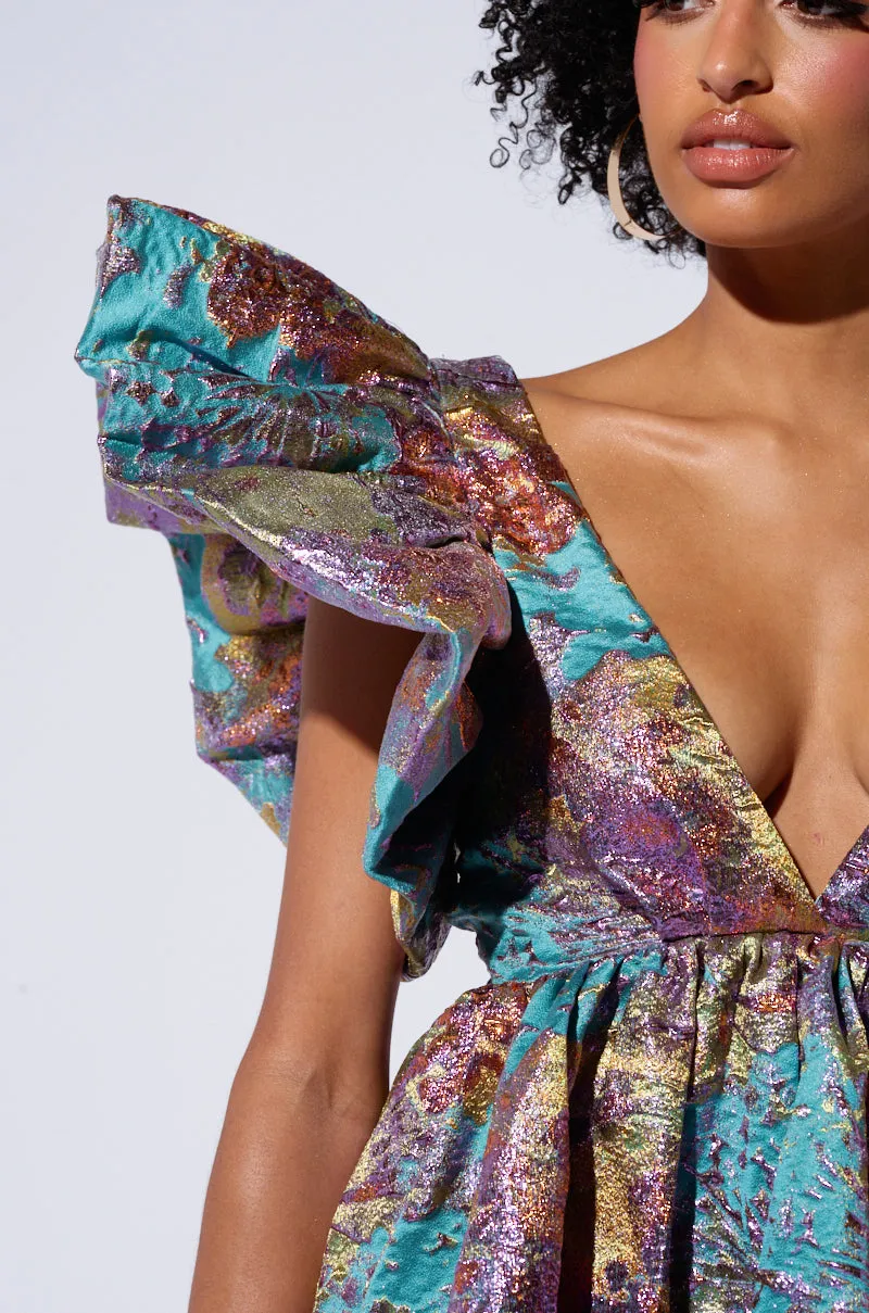 MAIN CHARACTER ENERGY BROCADE MINI DRESS sold by AKIRA product image thumbnail 5