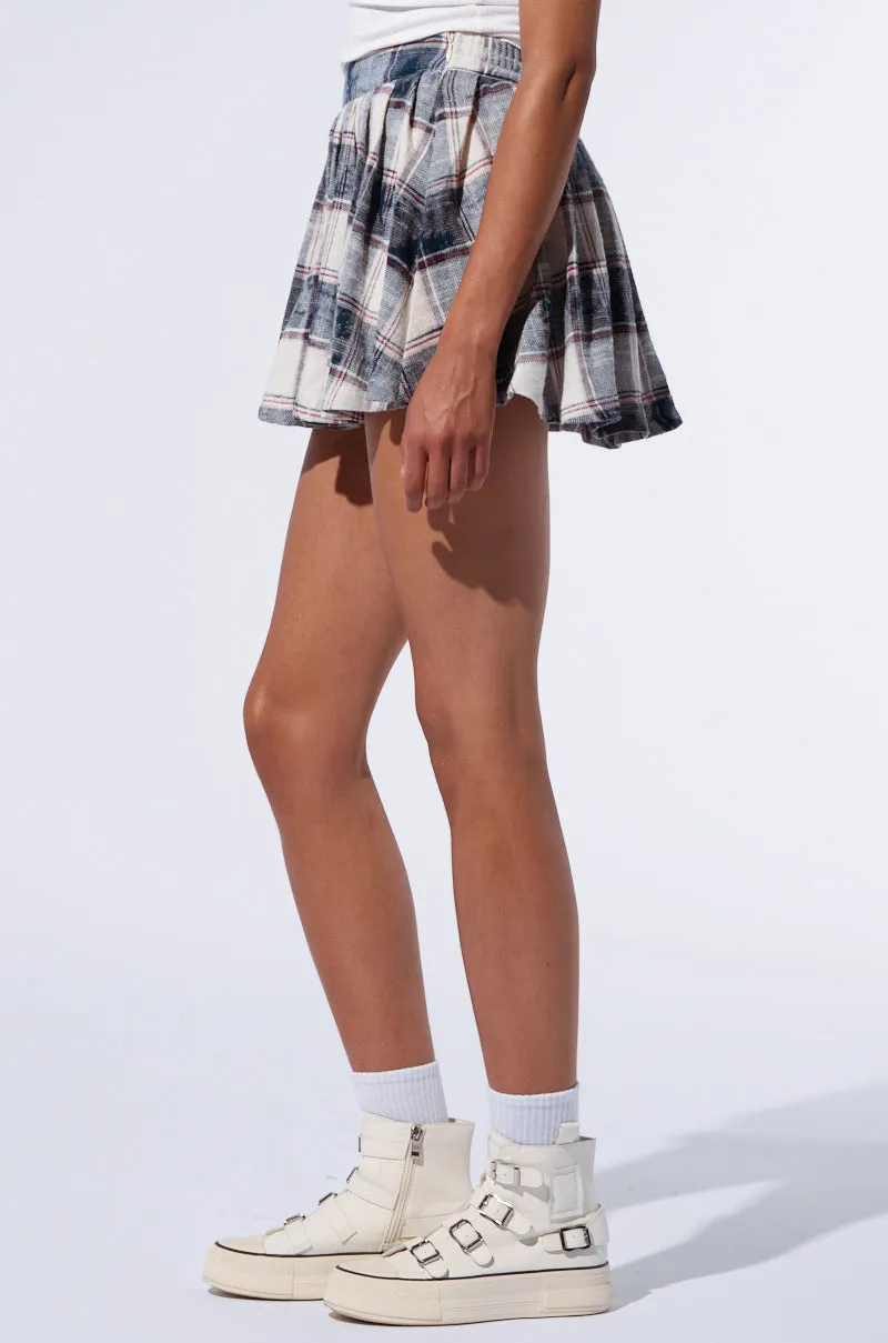 BELLA PLAID PLEATED MINI SKIRT sold by AKIRA product image thumbnail 3