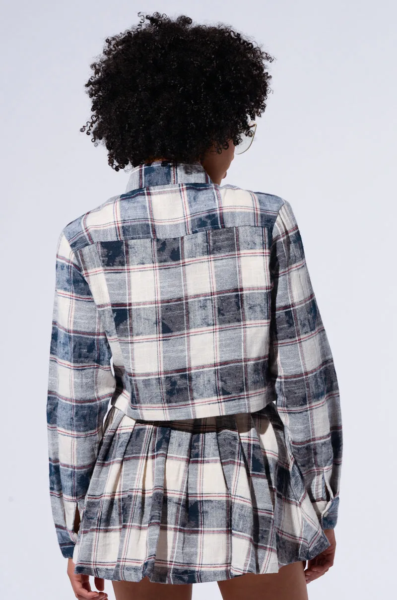 BELLA PLAID BUTTON DOWN SHIRT sold by AKIRA product image thumbnail 3