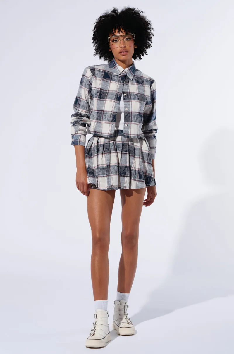 BELLA PLAID BUTTON DOWN SHIRT sold by AKIRA product image thumbnail 5