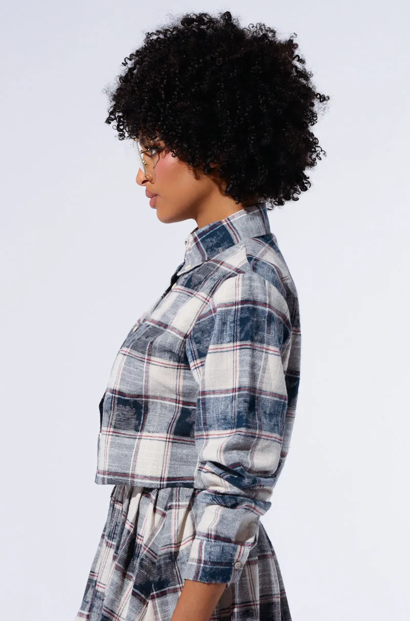 BELLA PLAID BUTTON DOWN SHIRT sold by AKIRA product image thumbnail 2