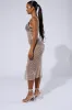 UNDER THE SEA METALLIC CROCHET MIDI DRESS sold by AKIRA