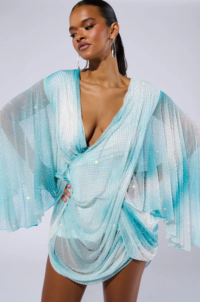LIFE'S A BREEZE MESH MINI DRESS WITH RHINESTONES sold by AKIRA product image thumbnail 2