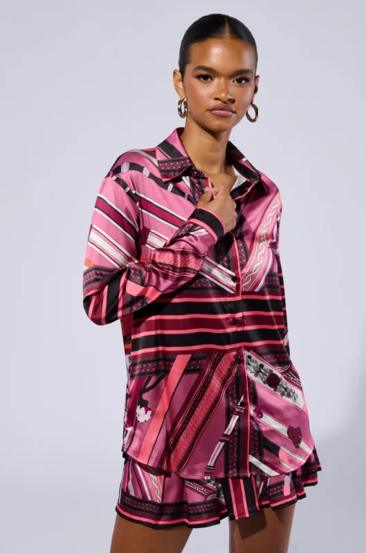 DREAM OF LOVE BUTTON DOWN BLOUSE sold by AKIRA