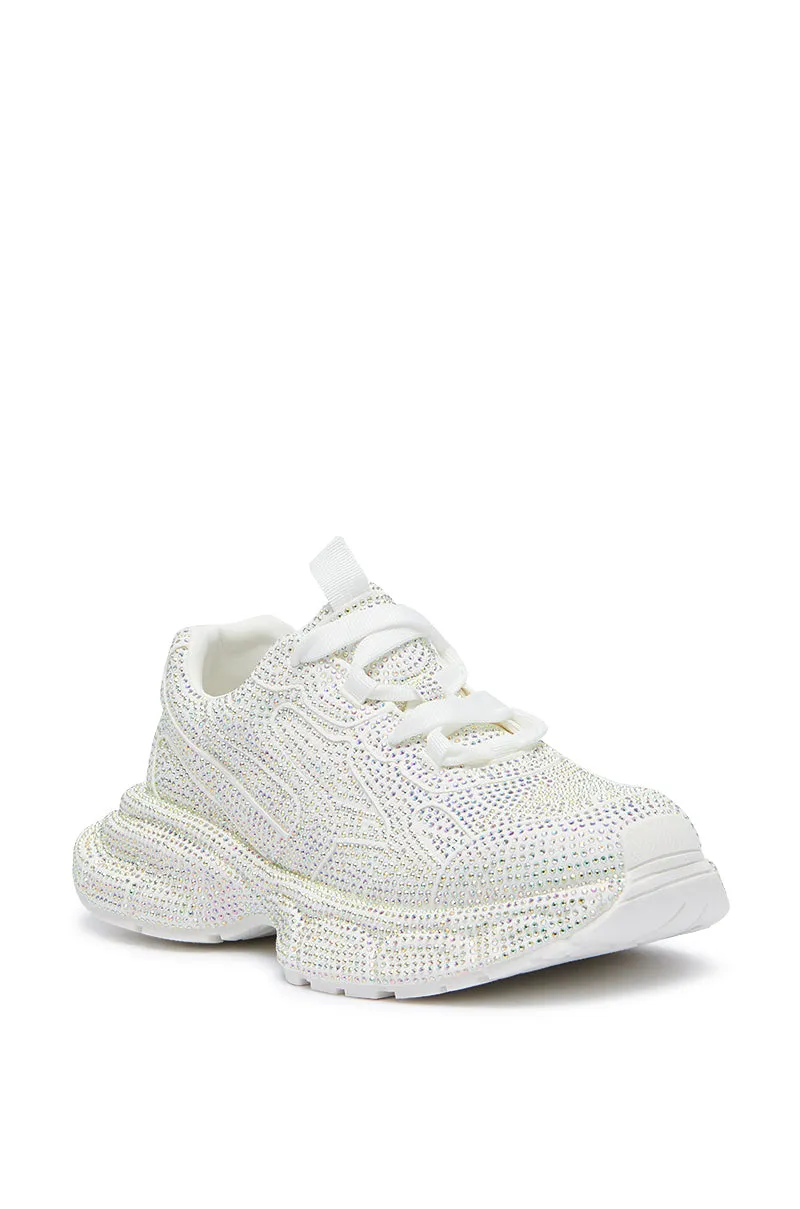 PRINCESS WHITE EMBELLISHED SNEAKER sold by AKIRA product image thumbnail 4