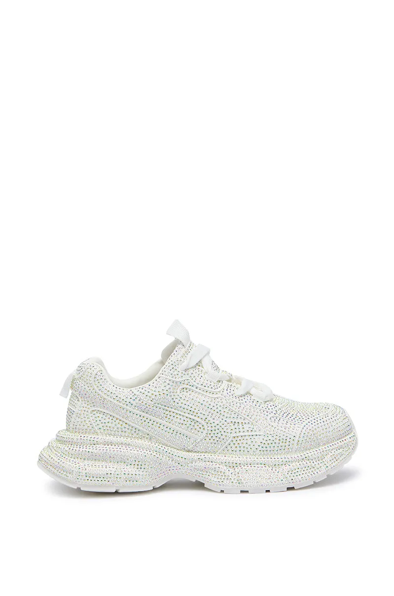 PRINCESS WHITE EMBELLISHED SNEAKER sold by AKIRA product image thumbnail 3
