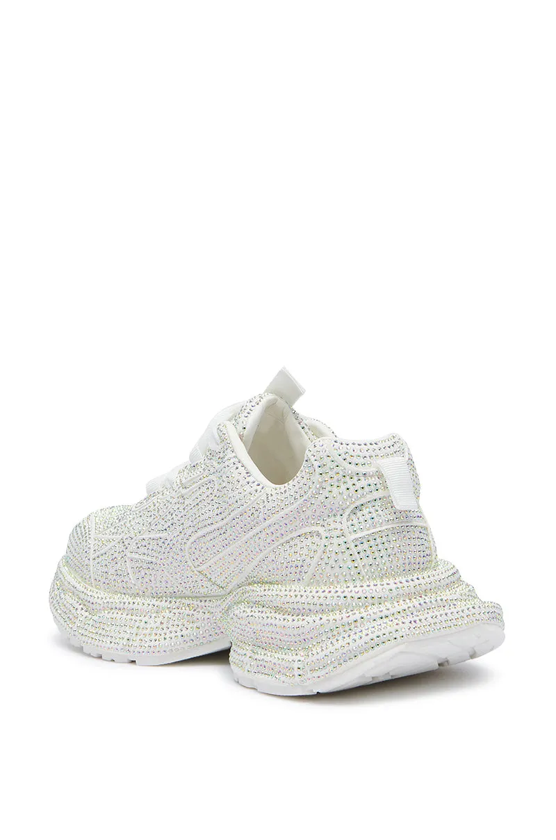 PRINCESS WHITE EMBELLISHED SNEAKER sold by AKIRA product image thumbnail 5