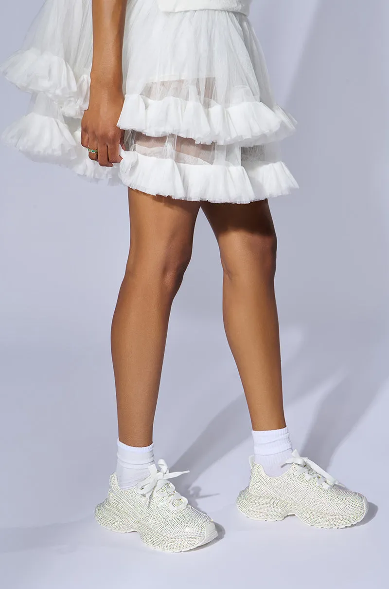 PRINCESS WHITE EMBELLISHED SNEAKER sold by AKIRA product image thumbnail 2