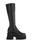 AZALEA WANG MARWA BLACK CHUNKY STRETCH BOOT sold by AKIRA
