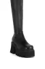 AZALEA WANG MARWA BLACK CHUNKY STRETCH BOOT sold by AKIRA