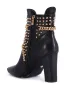 AZALEA WANG PANCHO BLACK EMBELLISHED BOOTIE sold by AKIRA