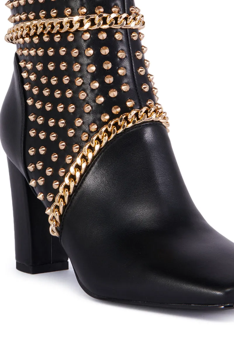 AZALEA WANG PANCHO BLACK EMBELLISHED BOOTIE sold by AKIRA product image thumbnail 5