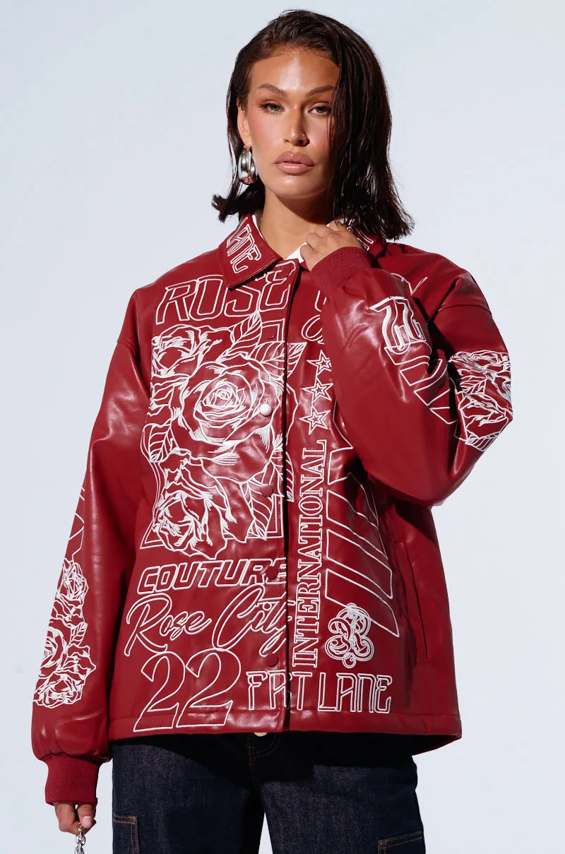 ROSE CITY EMBROIDERED BOMBER sold by AKIRA product image thumbnail 3