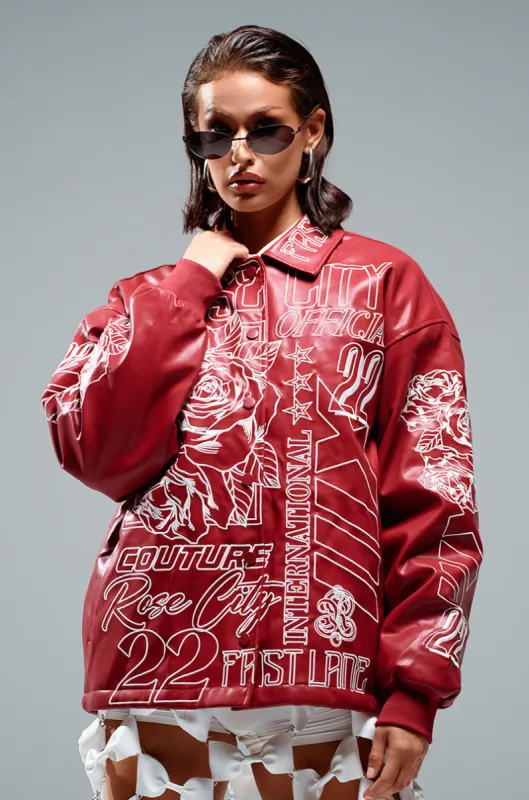 ROSE CITY EMBROIDERED BOMBER sold by AKIRA