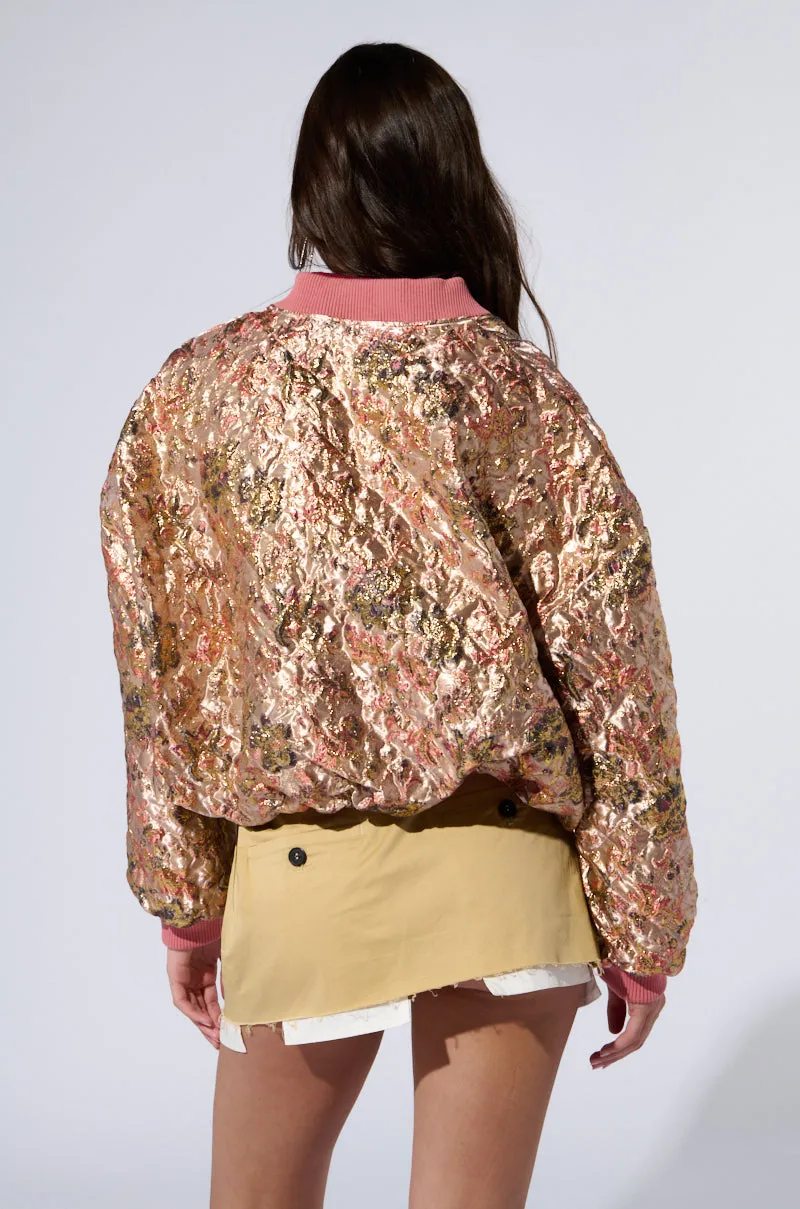 OLLARI BROCADE BOMBER sold by AKIRA product image thumbnail 4