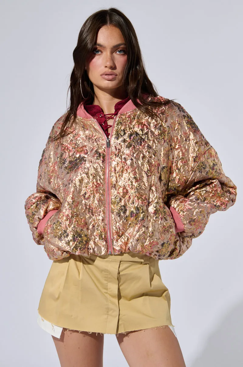 OLLARI BROCADE BOMBER sold by AKIRA