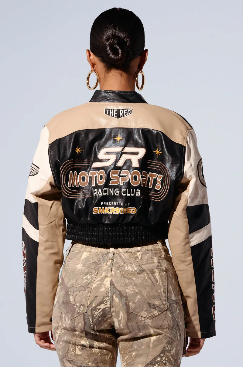 EMBROIDERED RACER BOMBER sold by AKIRA product image thumbnail 5