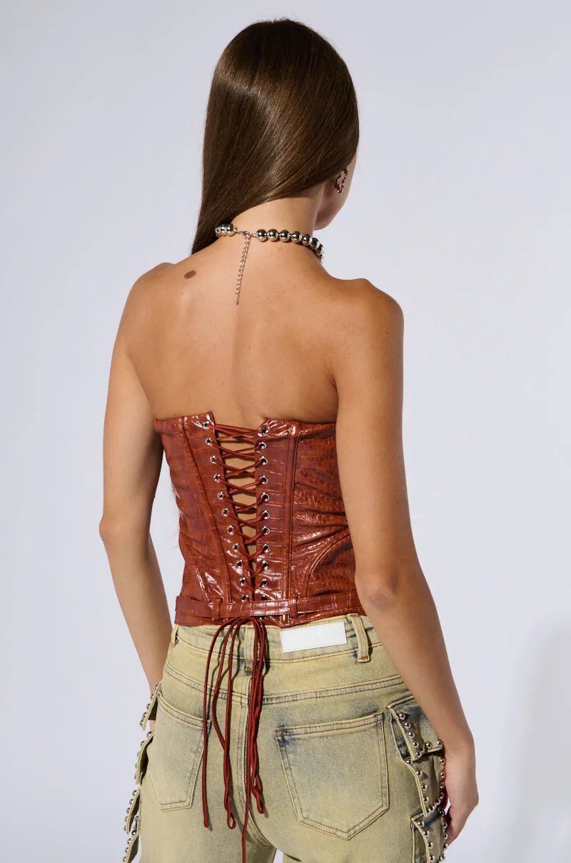 YOU ALREADY KNOW CORSET TOP sold by AKIRA product image thumbnail 4