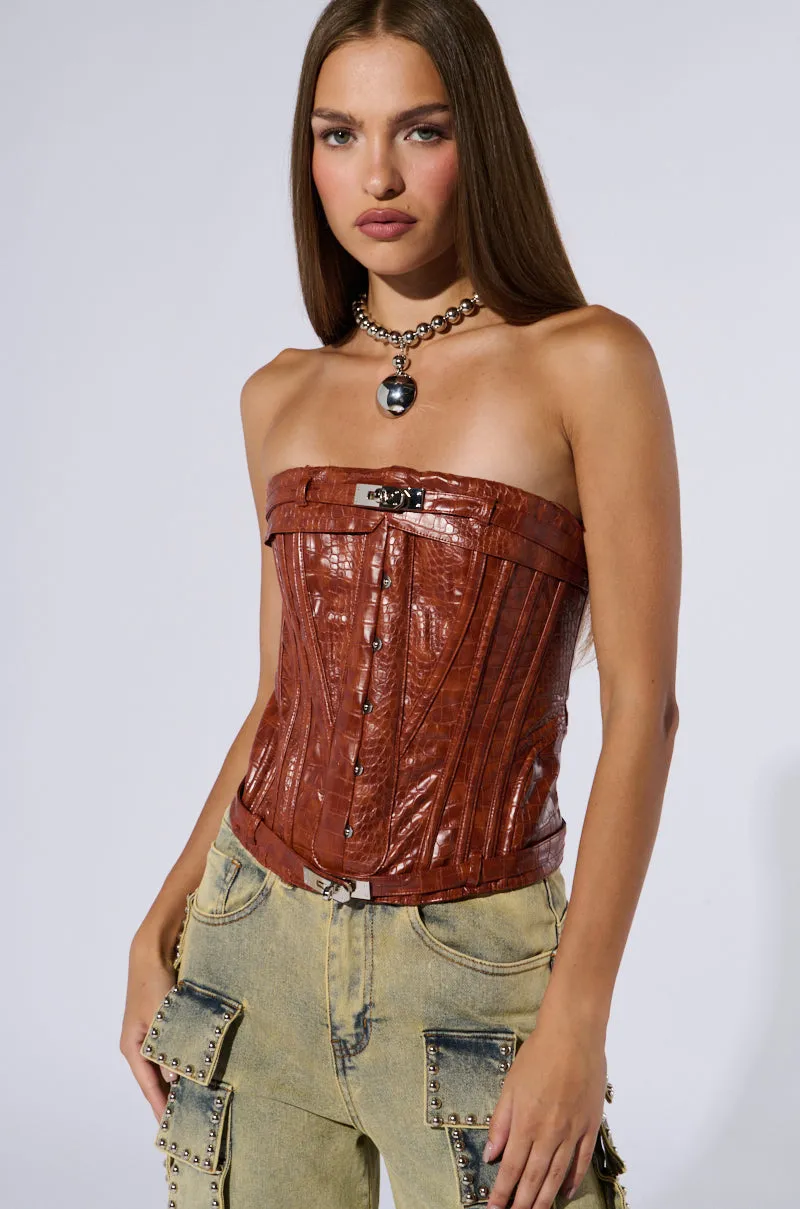 YOU ALREADY KNOW CORSET TOP sold by AKIRA
