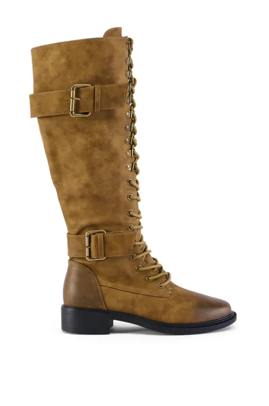AZALEA WANG EMMOTT LACE UP BOOT sold by AKIRA