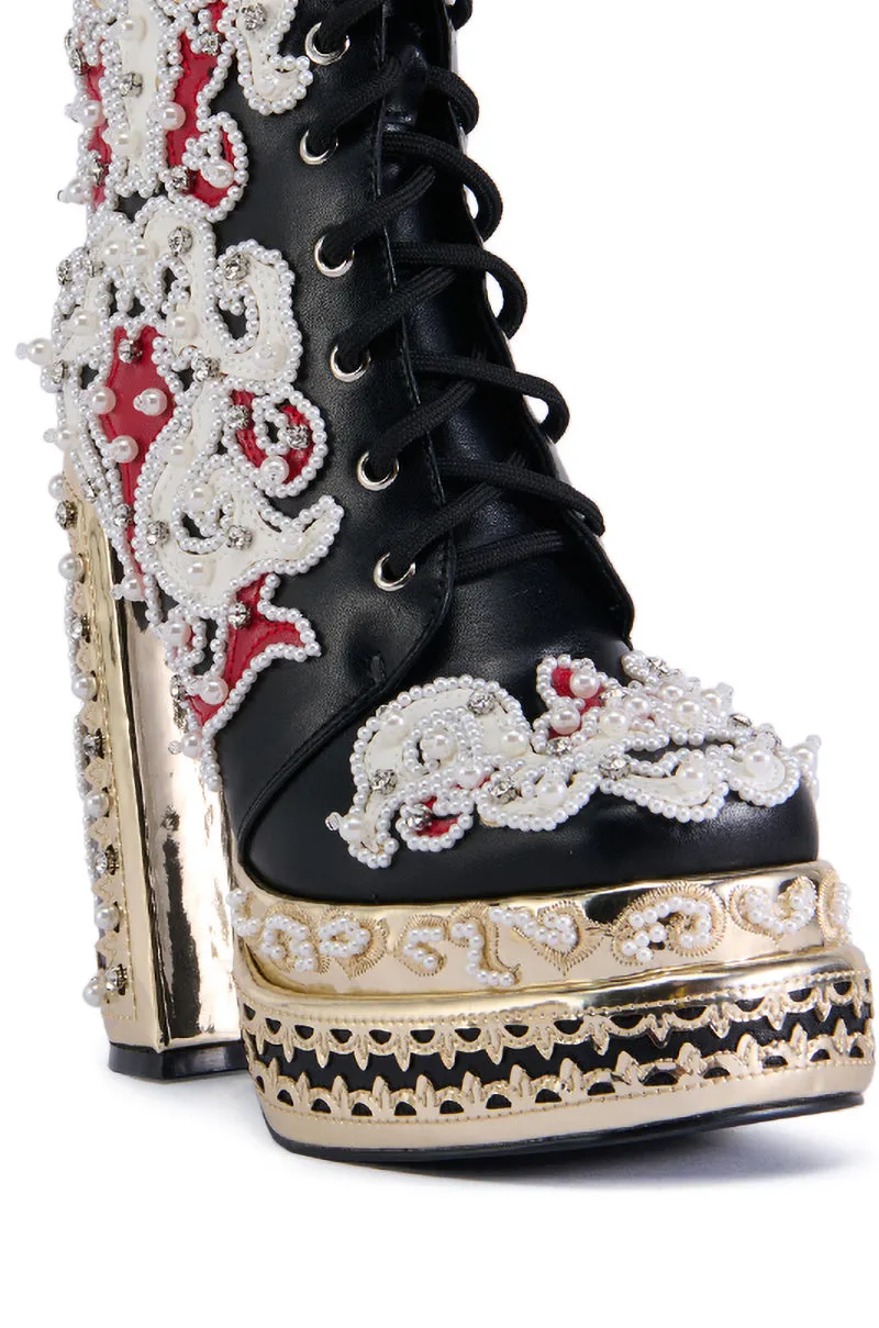 AZALEA WANG BLITHE EMBELLISHED BOOTIE sold by AKIRA product image thumbnail 5