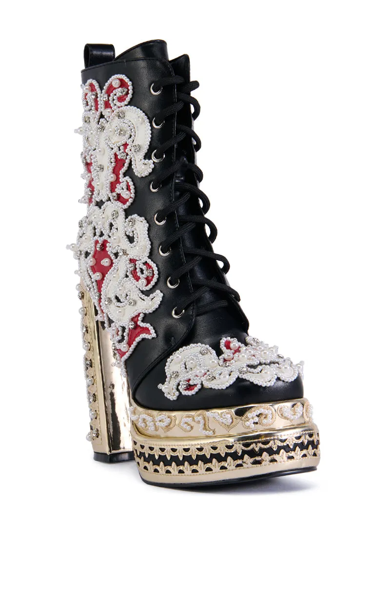 AZALEA WANG BLITHE EMBELLISHED BOOTIE sold by AKIRA product image thumbnail 3