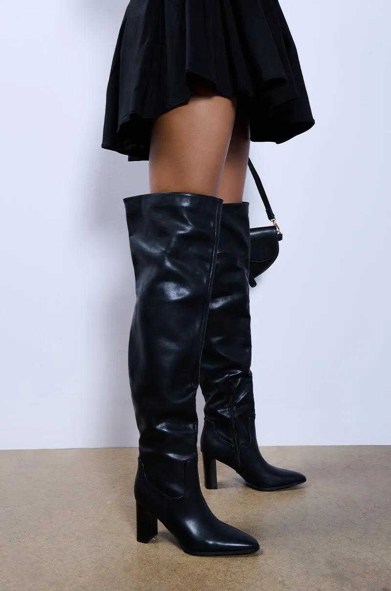 AZALEA WANG KAMARIA BLACK BOOT sold by AKIRA