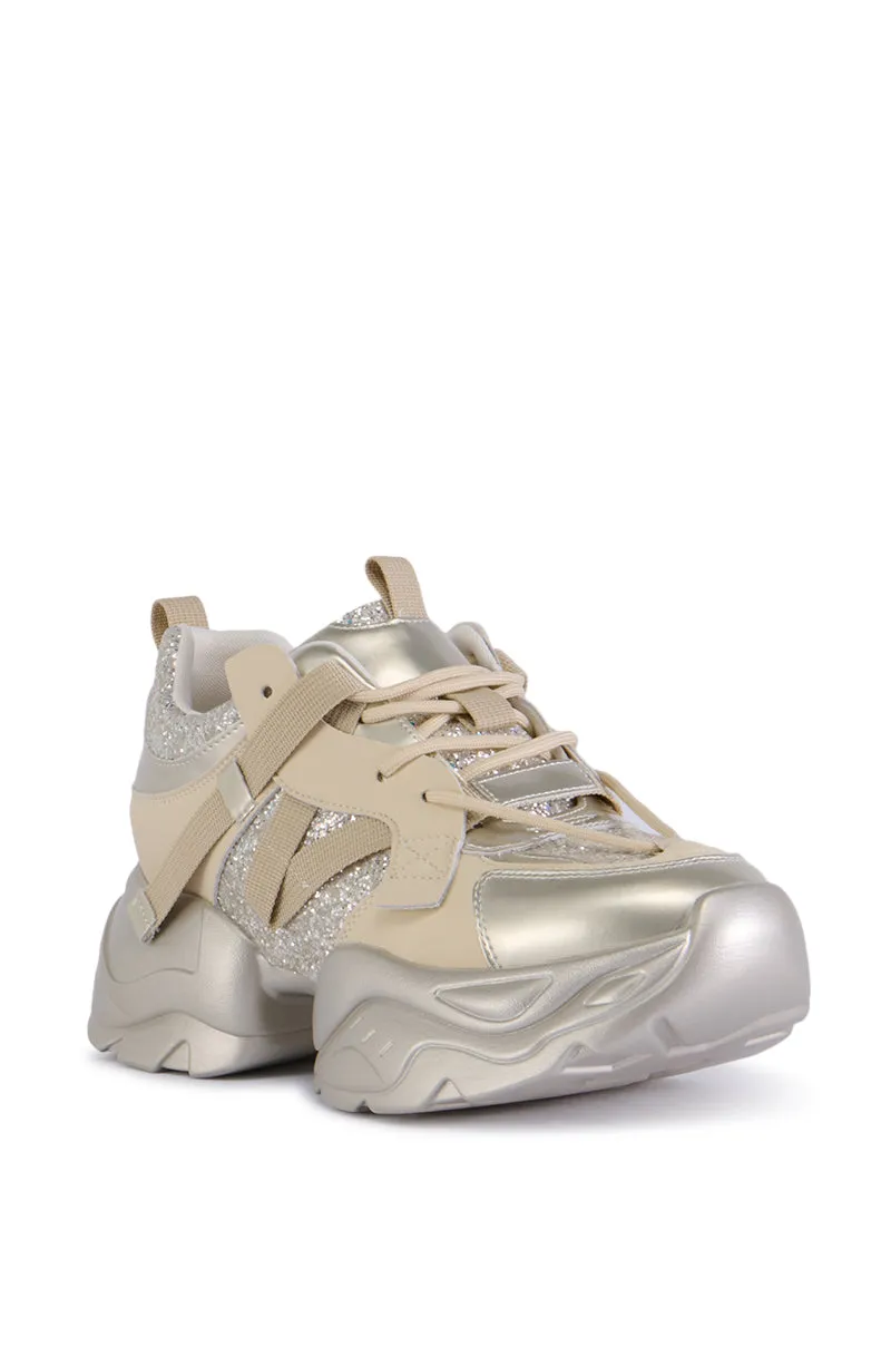 AZALEA WANG AMADO CHUNKY SILVER SNEAKER sold by AKIRA product image thumbnail 3
