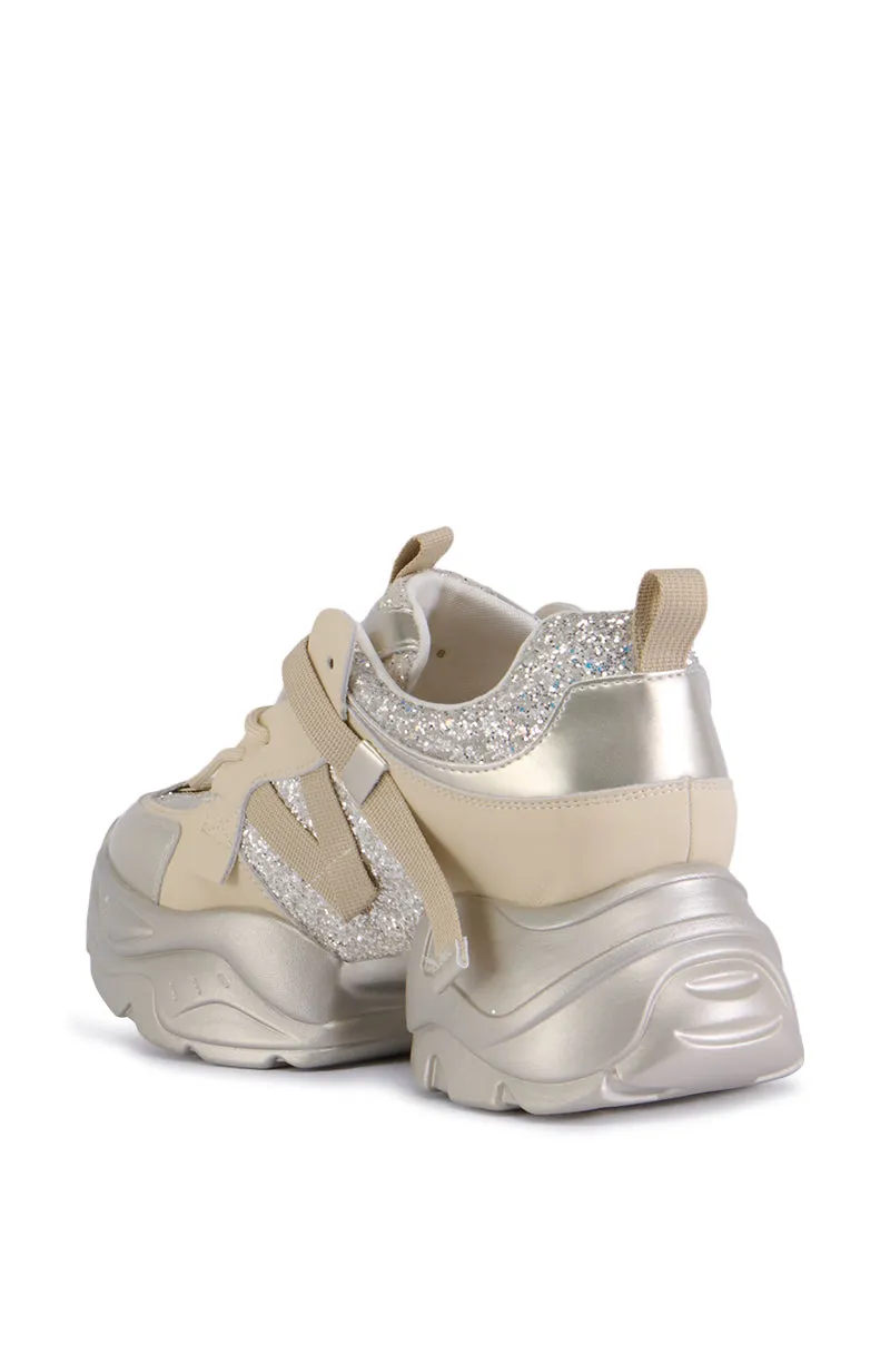 AZALEA WANG AMADO CHUNKY SILVER SNEAKER sold by AKIRA product image thumbnail 4