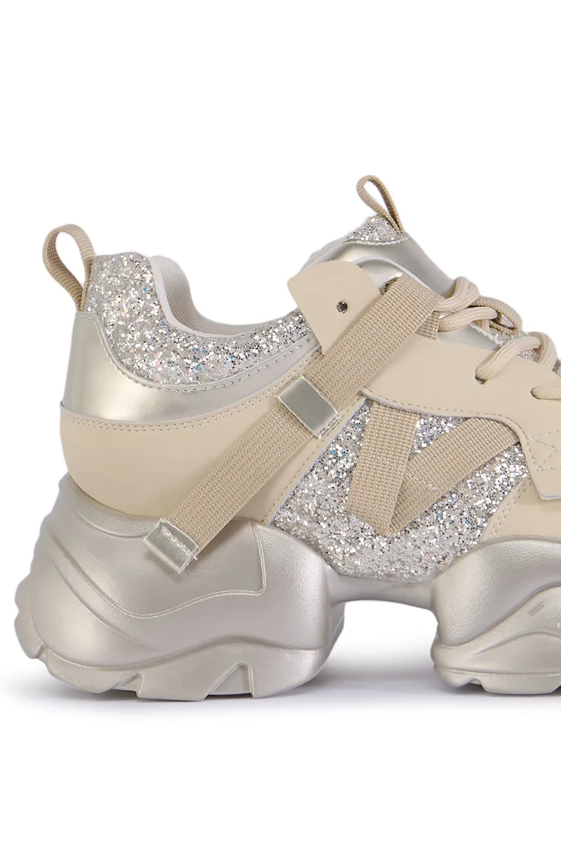 AZALEA WANG AMADO CHUNKY SILVER SNEAKER sold by AKIRA product image thumbnail 5