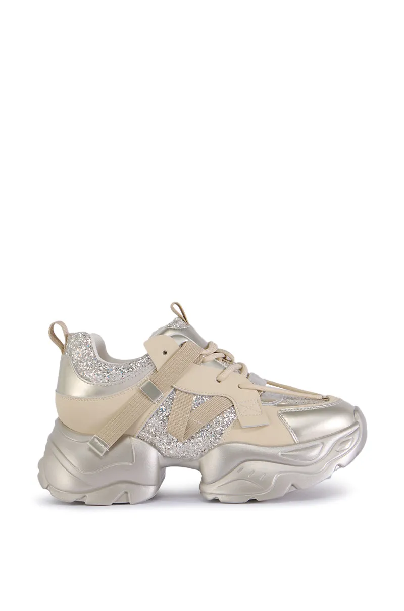AZALEA WANG AMADO CHUNKY SILVER SNEAKER sold by AKIRA product image thumbnail 2
