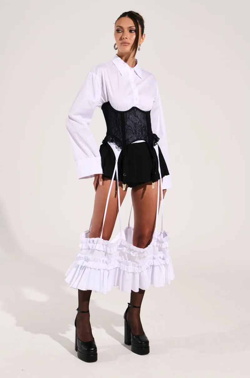 TRUE RUFFLE GARTER BELT sold by AKIRA product image thumbnail 3