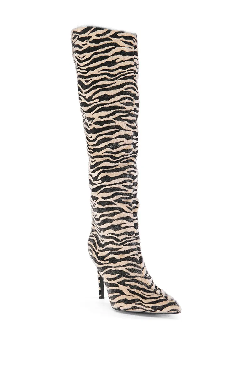 AZALEA WANG MULTI PONY HAIR ZEBRA BOOT sold by AKIRA product image thumbnail 4