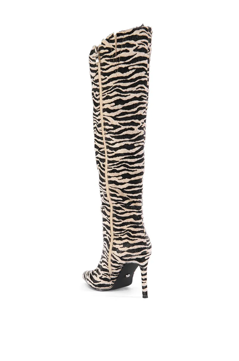 AZALEA WANG MULTI PONY HAIR ZEBRA BOOT sold by AKIRA product image thumbnail 5