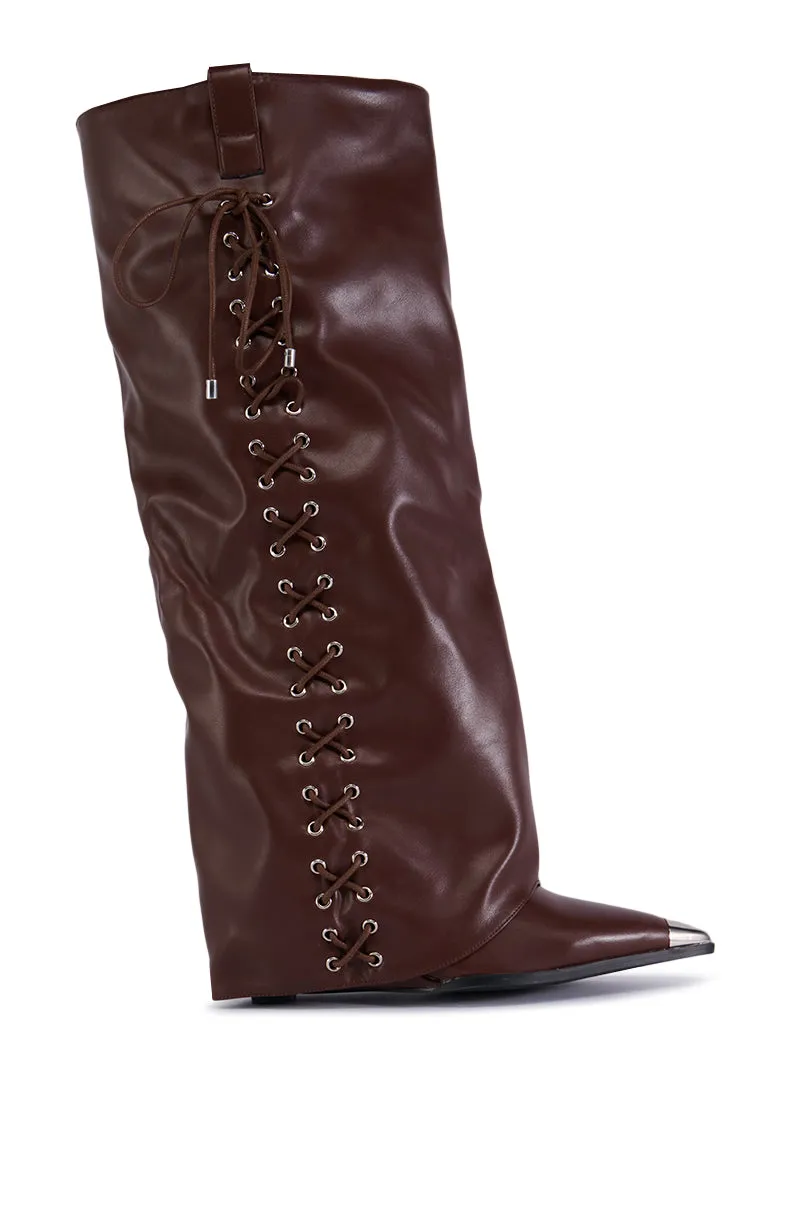 AZALEA WANG FLEURETTE WESTERN BOOT IN CHOCOLATE BROWN sold by AKIRA product image thumbnail 3