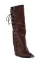 AZALEA WANG FLEURETTE WESTERN BOOT IN CHOCOLATE BROWN sold by AKIRA