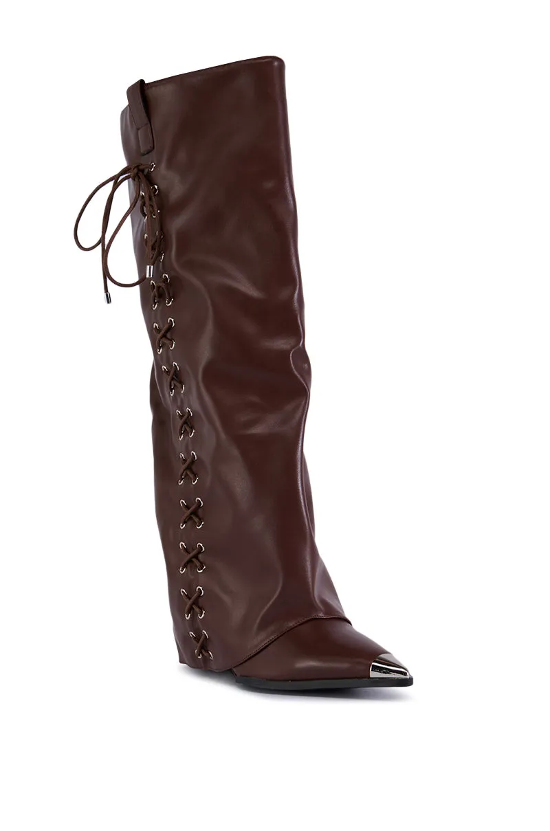 AZALEA WANG FLEURETTE WESTERN BOOT IN CHOCOLATE BROWN sold by AKIRA product image thumbnail 4