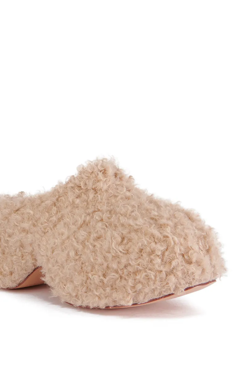 AZALEA WANG MORTICIA BROWN SHERPA CLOG sold by AKIRA product image thumbnail 5